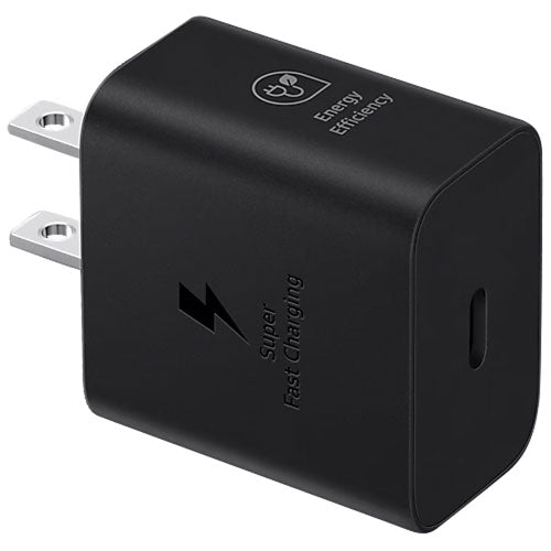 Samsung Super Fast Charging 25W USB Type-C Wall charger with Type-C Cable - Black