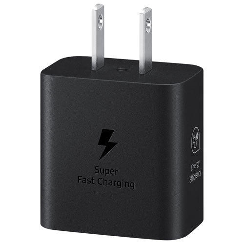 Samsung Super Fast Charging 25W USB Type-C Wall charger with Type-C Cable - Black